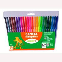 Canetinha colorida hidrografica 24 cores leo&leo