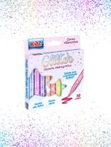 Canetinha com gliter caneta hidrografica com glitter 10 cores com brilho para pintar bob gudi papelaria férias