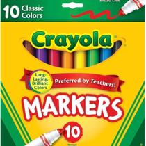 Canetinha Crayola ponta grossa 10 cores - Importada do EUA