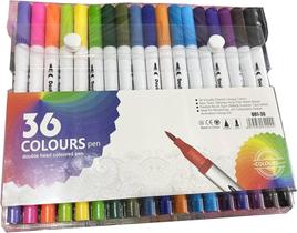 Canetinha Dual Tip Brush Pen - Estojo com 36 Cores