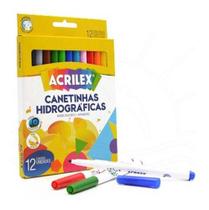 Canetinha Escolar Hidrografica 12 cores Acrilex