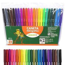 Canetinha Escolar Hidrográfica 24 cores Leo&Leo Hidrocolor