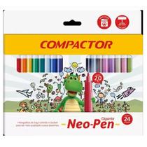 Canetinha Gigante Neo-Pen Compactor 2,0 com 24 cores