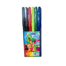 Canetinha Hidrocor 6 Cores Sortidas Colorir Desenhar Pintar - Color Pen