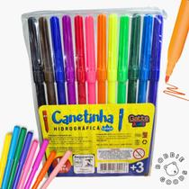 Canetinha Hidrocor Colorir 12 Cores Escolar Marcador Lavável Caneta Permanente Ponta Fina Canetinha Hidrocor Colorir 12 Cores Escolar Marcador Lavável Caneta Permanente Ponta Fina
