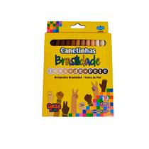 Canetinha Hidrocor Com 12 Cores Tons De Pele Gatte Kids Canetinha Hidrocor Com 12 Cores Tons De Pele Gatte Kids