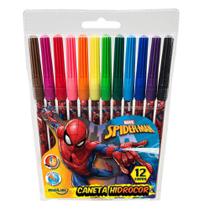 Canetinha Hidrocor Lavável Homem Aranha Marvel Com 12 Cores da Molin Ref 5028 Canetinha Hidrocor Lavável Homem Aranha Marvel Com 12 Cores da Molin Ref 5028