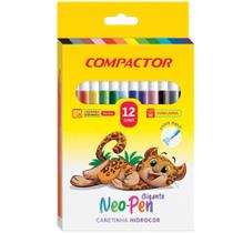 Canetinha Hidrocor Neo Pen Gigante 12 Cores COMPACTOR