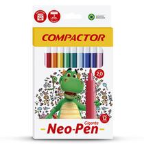 Canetinha Hidrocor Neo Pen Gigante - 12 Cores - Compactor