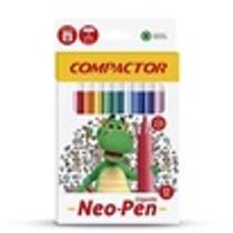Canetinha Hidrocor Neo - Pen Gigante Compactor c/ 12 cores