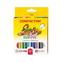 Canetinha Hidrocor Neo Pen Mirim 12 Cores Compactor