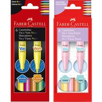 Canetinha Hidrocor Neon Pastel FABER CASTELL Vai E Vem 12