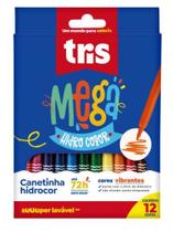 Canetinha Hidrocor Ponta Fina 12 Cores - Tris