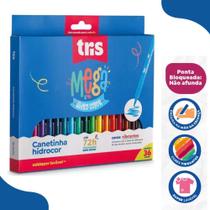 Canetinha Hidrocor Ponta Fina Mega Hidro Color 36 Cores Tris