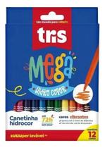 Canetinha Hidrocor Ponta Fina Mega Hidro Color Tropical Tris 12 Cores