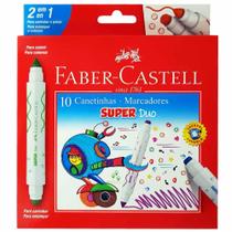 Canetinha Hidrográfica 10 Cores Super Duo Faber Castell - Faber-Castell