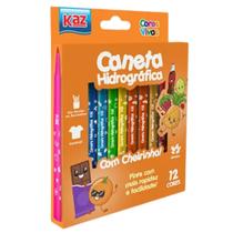 Canetinha Hidrográfica 12 Cores c/ Aroma - KAZ