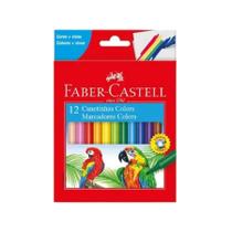 Canetinha Hidrográfica 12 Cores Lavável Faber Castell Escolar