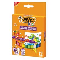 Canetinha Hidrográfica 12 Cores Ultra Lavável Bic Kids