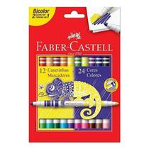 Canetinha Hidrográfica 150612N 12 Bicolor - Faber Castell