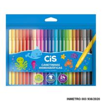 Canetinha Hidrográfica 24 Cores CIS Canetinha Hidrográfica 24 Cores CIS
