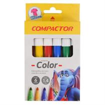 Canetinha Hidrográfica 6 Cor Grossa Neo-pen Compactor Color