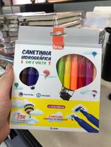 Canetinha hidrografica brw 12 cores vai e vem