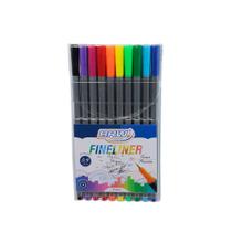 Canetinha Hidrográfica BRW Fineliner 0.4mm com 10 Cores FI0001