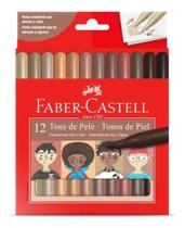 Canetinha Hidrografica C/12 Cores Tons de Pele - Faber Castell