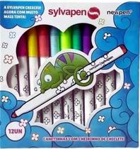 Canetinha Hidrográfica Cheirinho de Chiclete 12 Cores Sylvapen Newpen Canetinha Hidrográfica Cheirinho de Chiclete 12 Cores Sylvapen Newpen