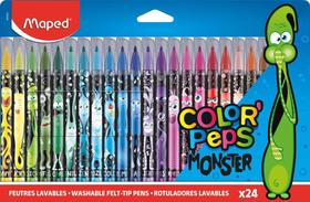 Canetinha Hidrográfica Color Pep's Monsters 24 Cores Maped