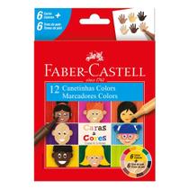 Canetinha Hidrográfica Faber-Castell Caras & Cores 6+6 Tons de Pele