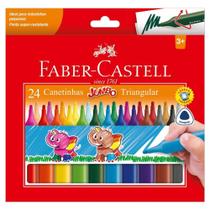 Canetinha Hidrográfica Faber-castell Jumbo Triangular 24 Cores Canetinha Hidrográfica Faber-castell Jumbo Triangular 24 Cores