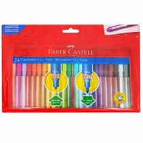 Canetinha Hidrográfica Faber-Castell Vai E Vem 24 cores