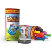 Canetinha Hidrográfica Galinha Pintadinha 12 Cores - Lata Canetinha Hidrográfica Galinha Pintadinha 12 Cores - Lata