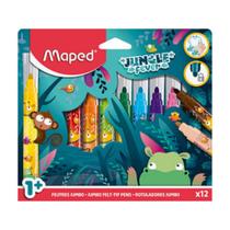 Canetinha Hidrográfica Jumbo Jungle Fever 12 Cores MAPED Canetinha Hidrográfica Jumbo Jungle Fever 12 Cores MAPED