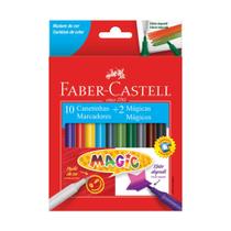 Canetinha Hidrográfica Magic 10 cores + 2 mágicas - Faber Castell
