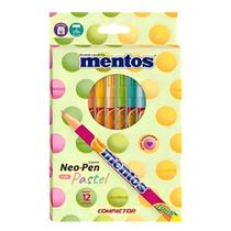 Canetinha Hidrográfica Mentos 12 Cores Pastel Com Cheirinho - Compactor Canetinha Hidrográfica Mentos 12 Cores Pastel Com Cheirinho - Compactor
