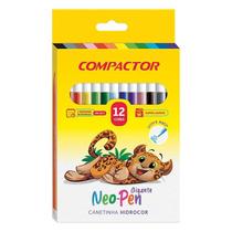 Canetinha Hidrográfica Neo Pen Gigante 1588424 12 Cores - Compactor
