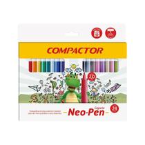 Canetinha Hidrográfica Neo-Pen Gigante - 24 Cores - Compactor