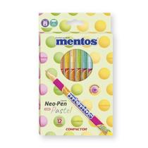 Canetinha Hidrográfica Neo Pen Gigante Pastel Mentos c/ 12 Canetinha Hidrográfica Neo Pen Gigante Pastel Mentos c/ 12