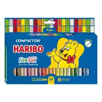 Canetinha Hidrografica Neo Pen Mirim Haribo 24 Cores Compactor