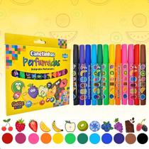 Canetinha Hidrográfica Perfumada Cheiro De Fruta 12 Cores Caneta Hidrocor Canetinha Hidrográfica Perfumada Cheiro De Fruta 12 Cores Caneta Hidrocor