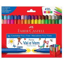 Canetinha Hidrográfica Ponta Vai e Vem 150136VVZF 36 Cores - Faber Castell
