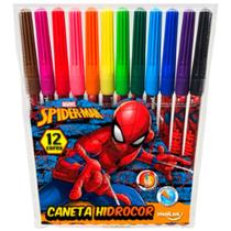 Canetinha Hidrográfica Spider Man c/12 Cores - Molin Canetinha Hidrográfica Spider Man c/12 Cores - Molin