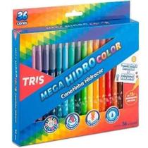 Canetinha Hidrográfica Tris Mega Hidro Color 36 Cores