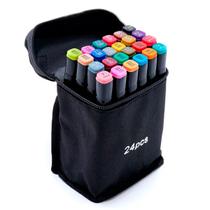 Canetinha Kit 24 Unidades Cores Para Desenho Escolar e Profissional