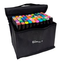 Canetinha Kit 60 Unidades Cores Para Desenho Escolar e Profissional