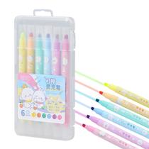 Canetinha Marca Texto Apagável kit Com 6 Canetinhas Colorida