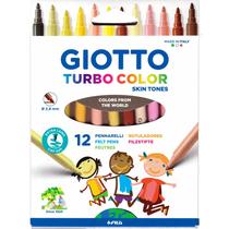 Canetinha Marcadores Giotto Turbo Color 12 Cores Tons Pele
